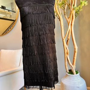Express fringe mini dress